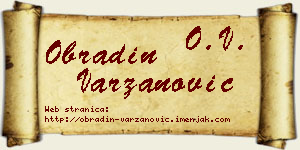 Obradin Varzanović vizit kartica